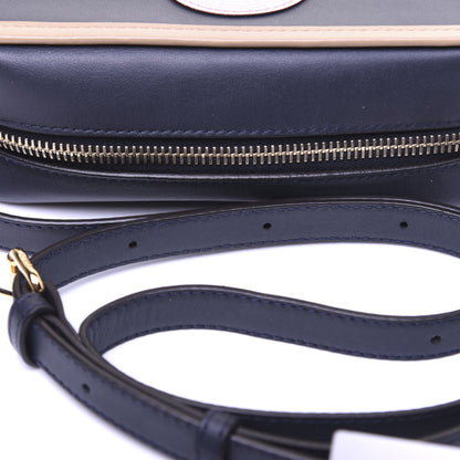 Fendi Vitello Century Matte Stamp Patch Bi-Color Mini Camera Case Blue Notte Amido Pink 13 of 13