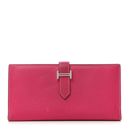 Hermes Epsom Bearn Gusset Wallet Rose Tyrien 1 of 12