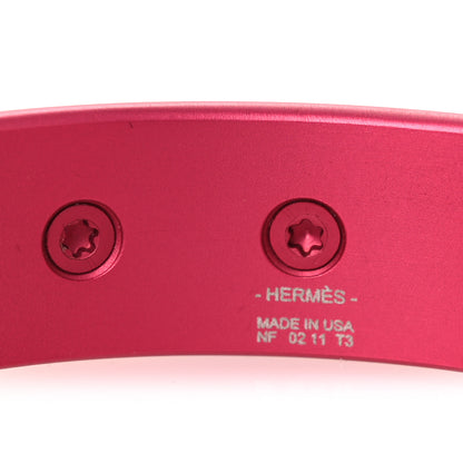 Hermes Aluminium Sunset Medor Bracelet T3 Rose Couture 4 of 5