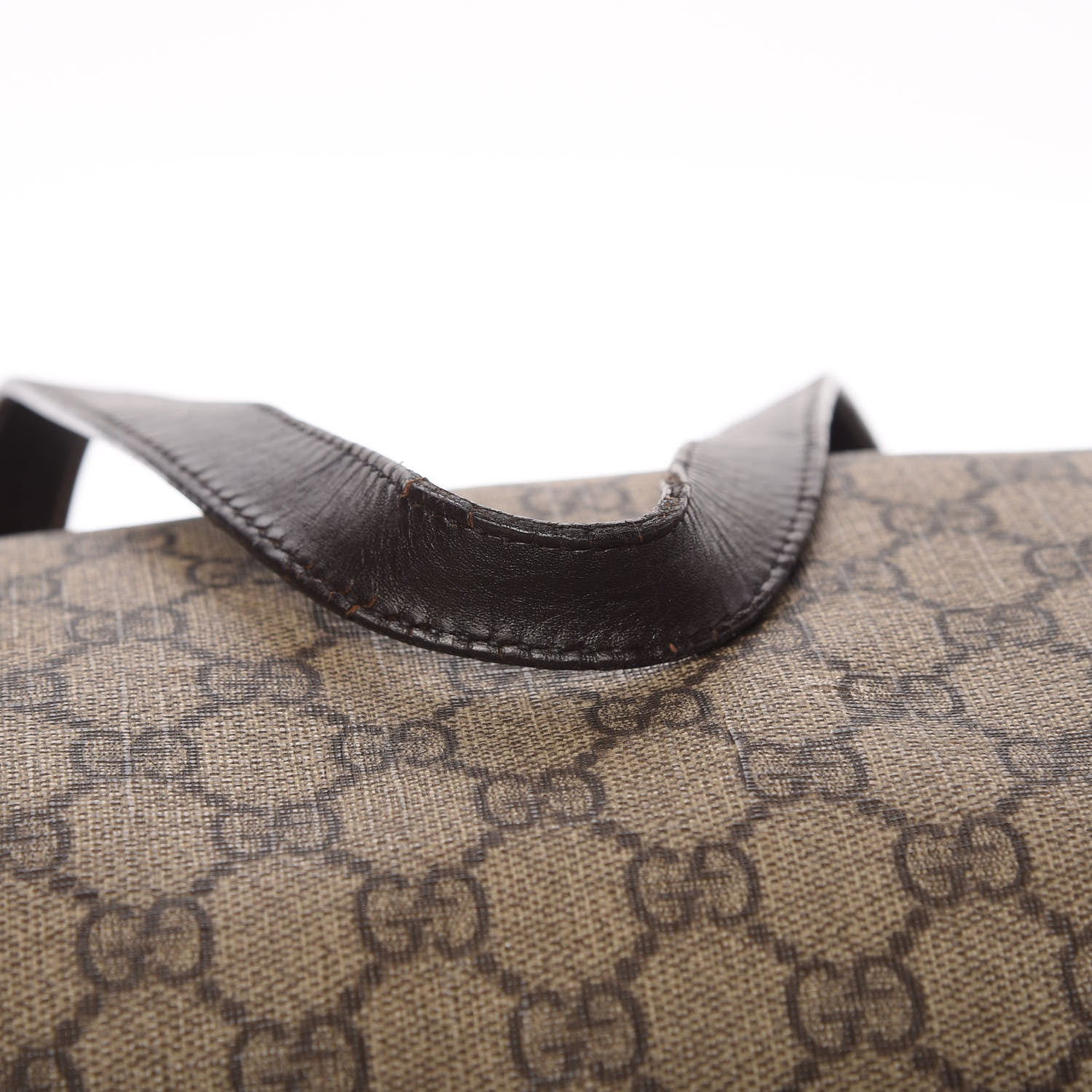 Gucci GG Supreme Monogram Medium Zippered Shopping Tote Dark Brown 16 of 19