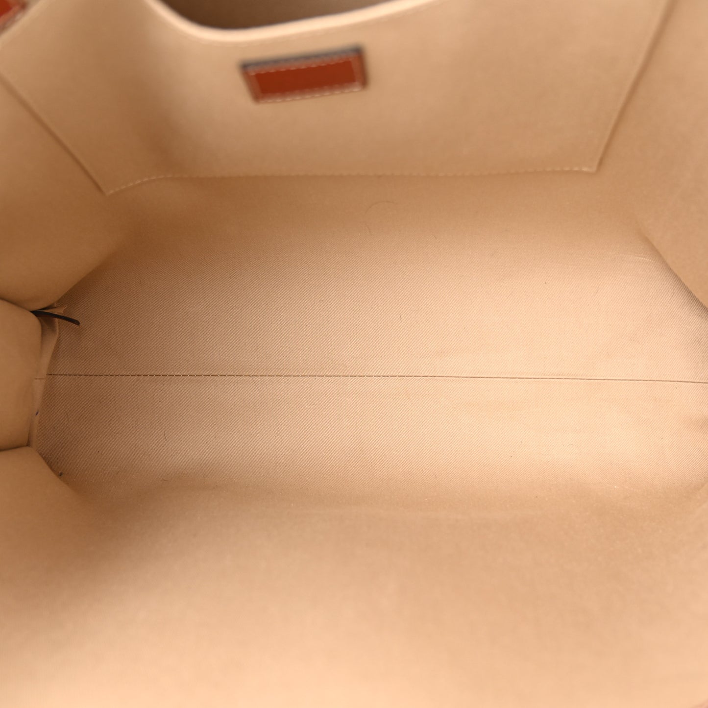 Cotton Calfskin Large Woody Ribbon Tote White Brown