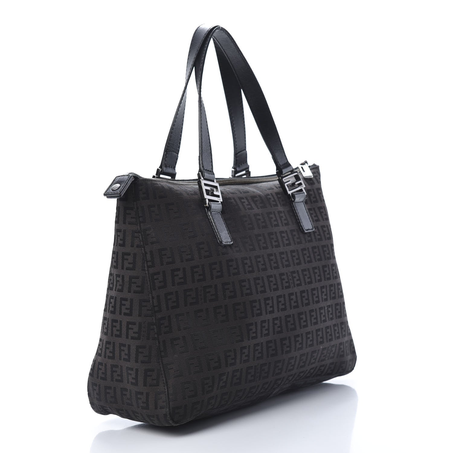 Fendi Zucchino Zip Tote Black 3 of 13