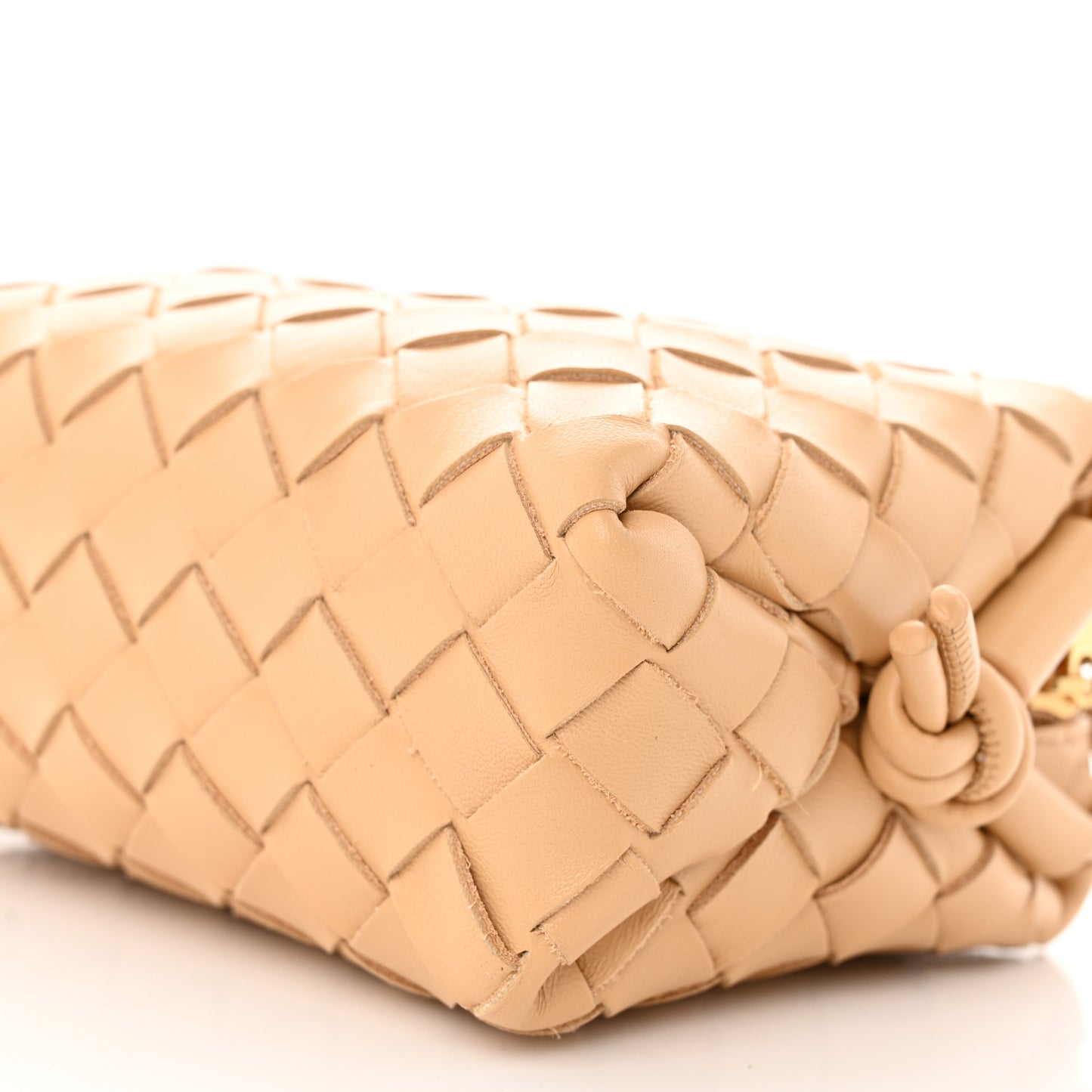 Nappa Intrecciato Mini Loop Camera Bag Almond