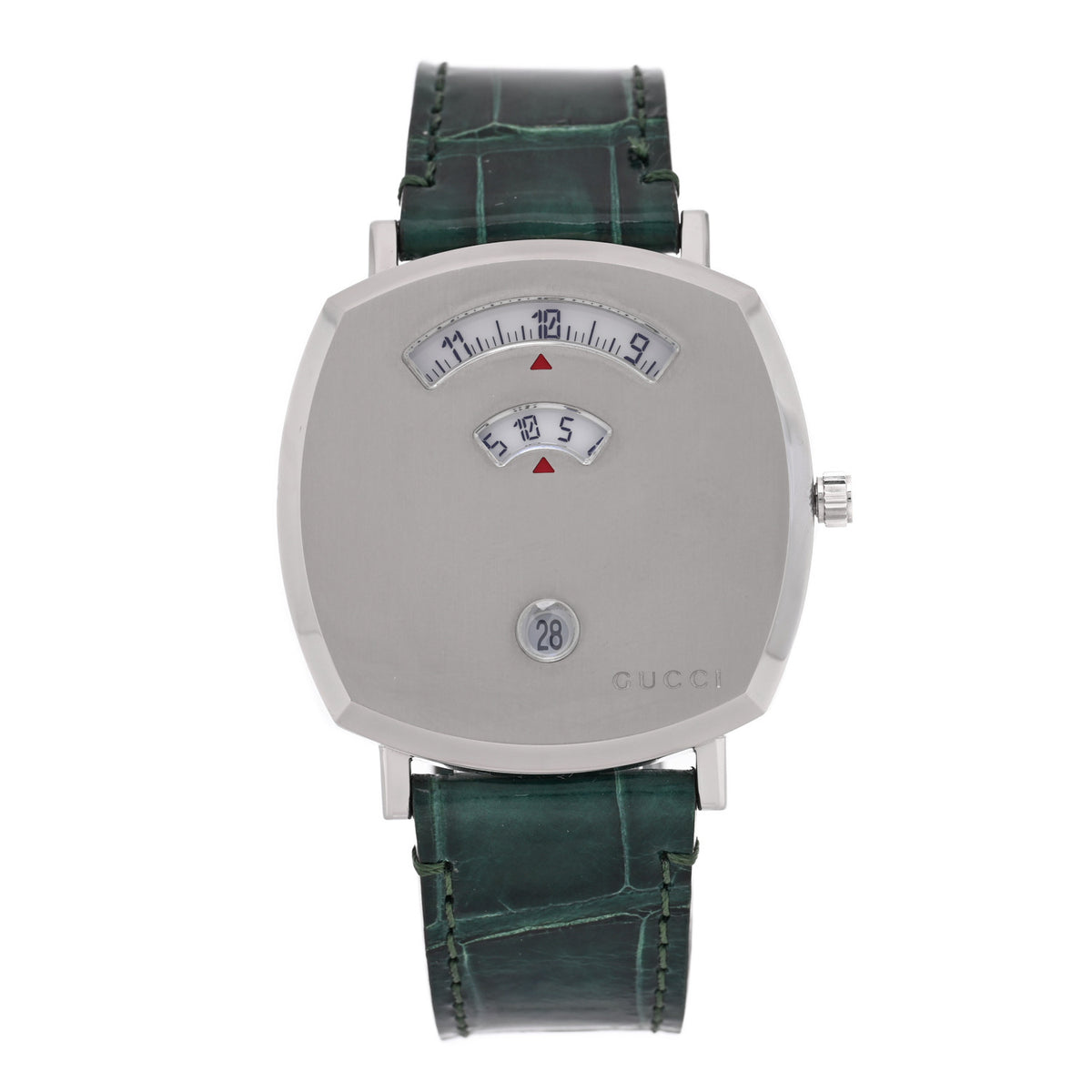 Stainless Steel Alligator 38mm Grip Quartz Watch Green