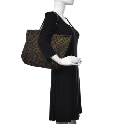 Fendi Zucca Medium Roll Tote Tobacco 2 of 14