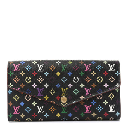 Louis Vuitton Monogram Multicolor Sarah Wallet NM Black Grenade 1 of 6