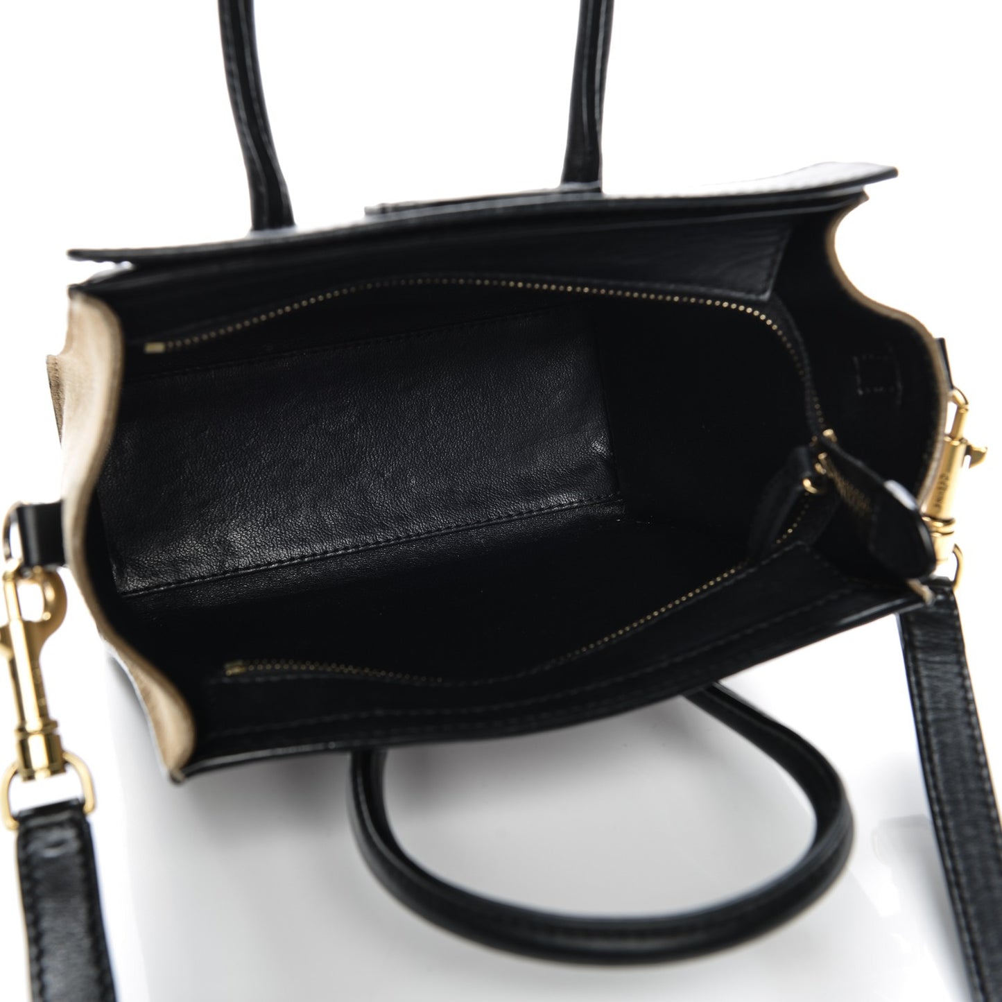 Smooth Calfskin Suede Nano Tri-Color Luggage