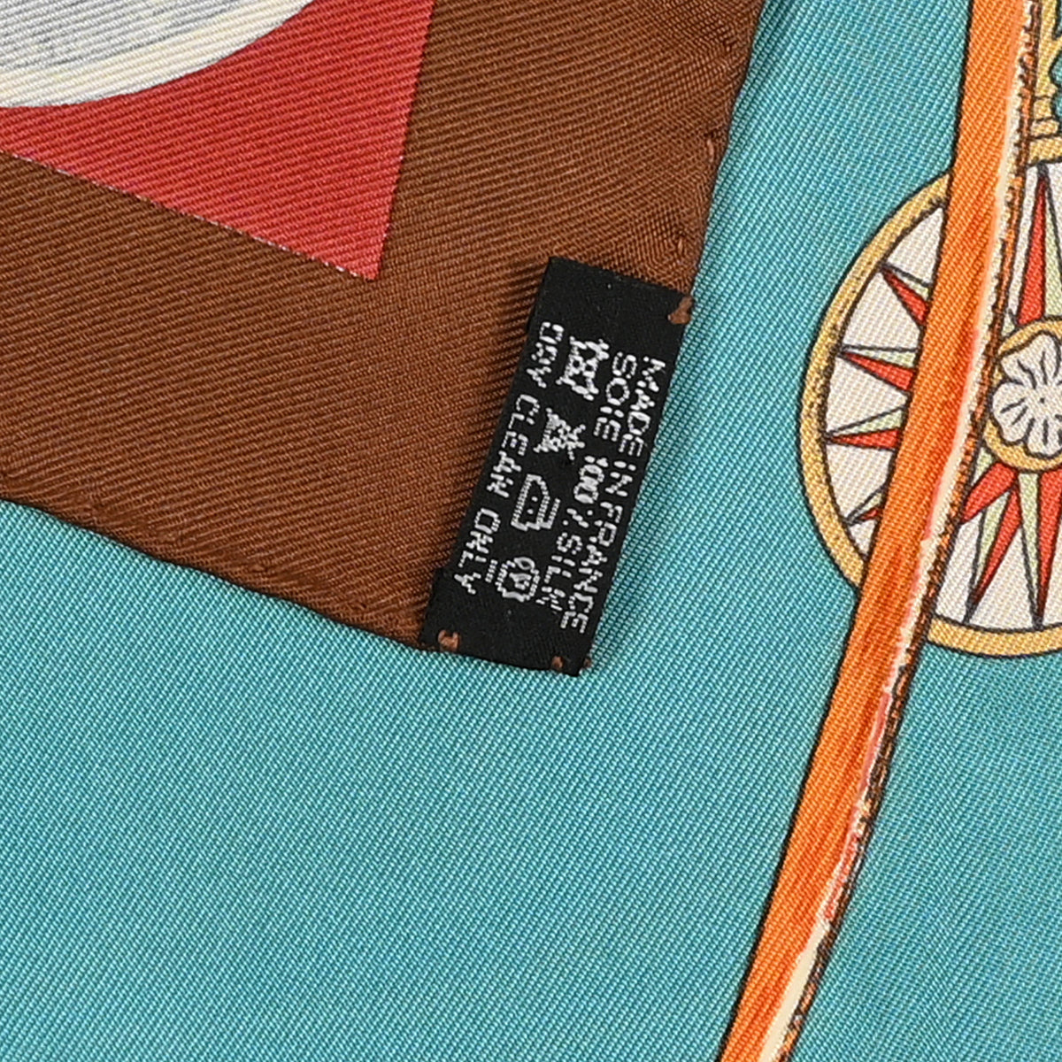 Silk Le Canada Scarf 90 Tabac Brique Bleu