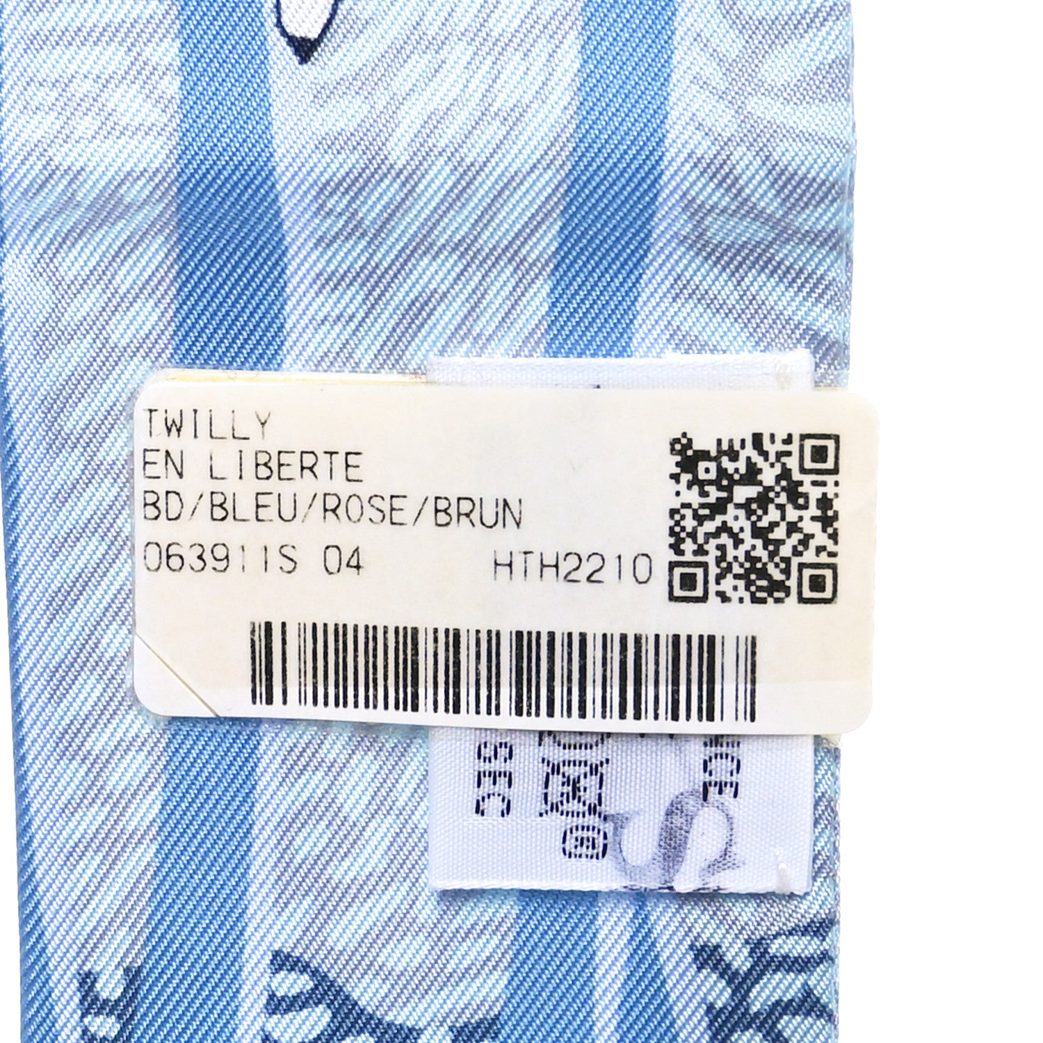 Hermes Silk En Liberte Twilly Bleu Rose Brun 4 of 4