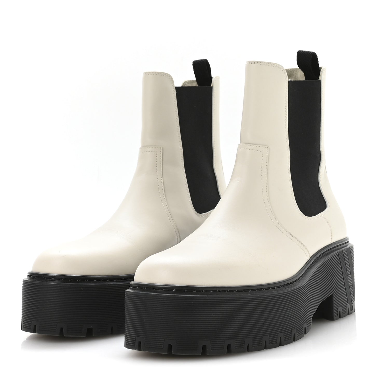 Calfskin Harrow Ankle Boots 38 Beige Glaise