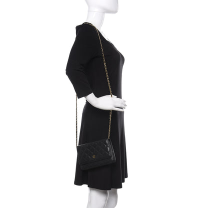 Chanel Caviar Quilted Wallet On Chain WOC Black 2 of 12