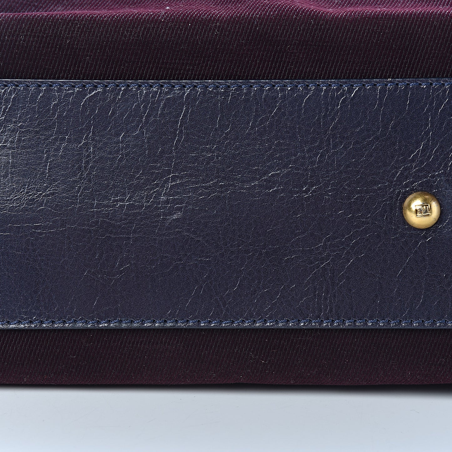 Denim Vitello Zucca Medium Peekaboo Iconic Satchel Vinaccia Blue Navy