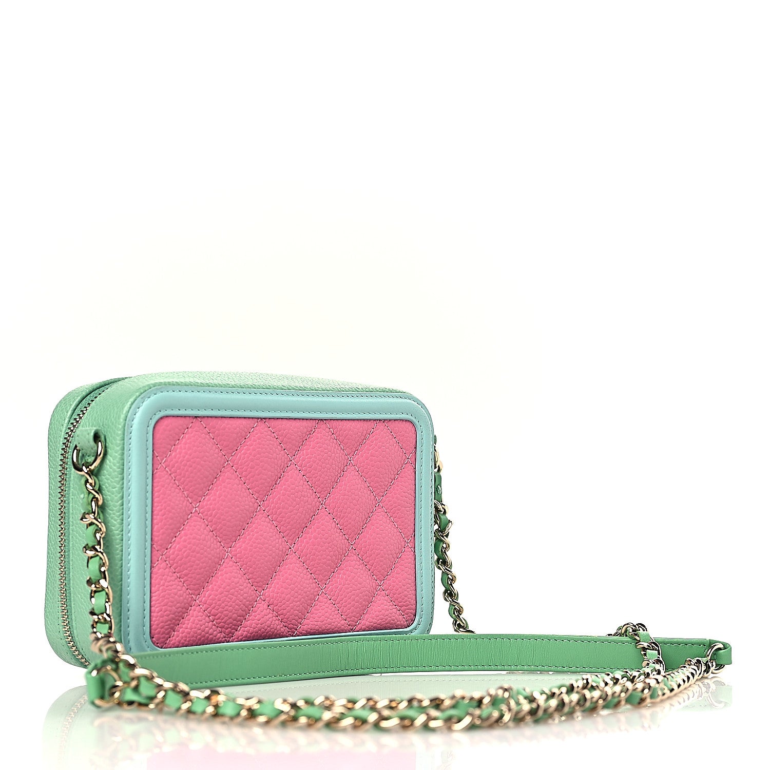 Chanel Caviar Quilted Small CC Filigree Vanity Case Multicolor 3 of 9