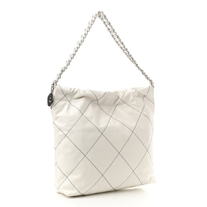 Chanel Shiny Calfskin Quilted Small Chanel 22 White 4 of 12