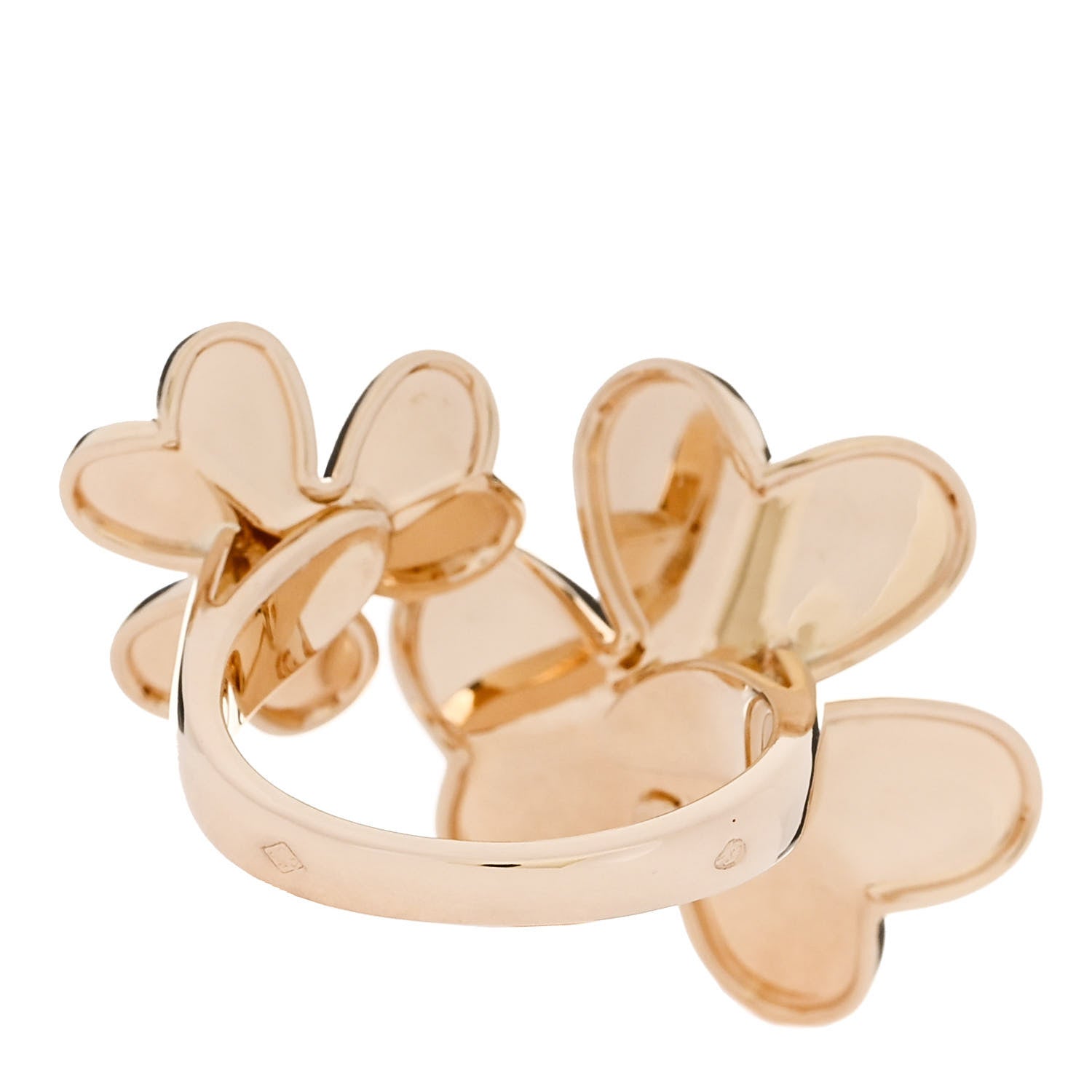 Van Cleef & Arpels 18K Yellow Gold Diamond Frivole Between The Finger Ring 53 6.5 4 of 5