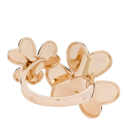 Van Cleef & Arpels 18K Yellow Gold Diamond Frivole Between The Finger Ring 53 6.5 4 of 5