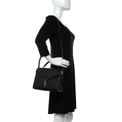 Saint Laurent Grain de Poudre Medium Classic Monogram Cassandra Top Handle Black 2 of 10