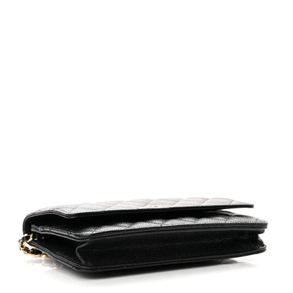 Chanel Caviar Quilted Wallet On Chain WOC Black 4 of 11