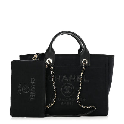 Chanel Mixed Fibers Small Deauville Tote Black 1 of 11