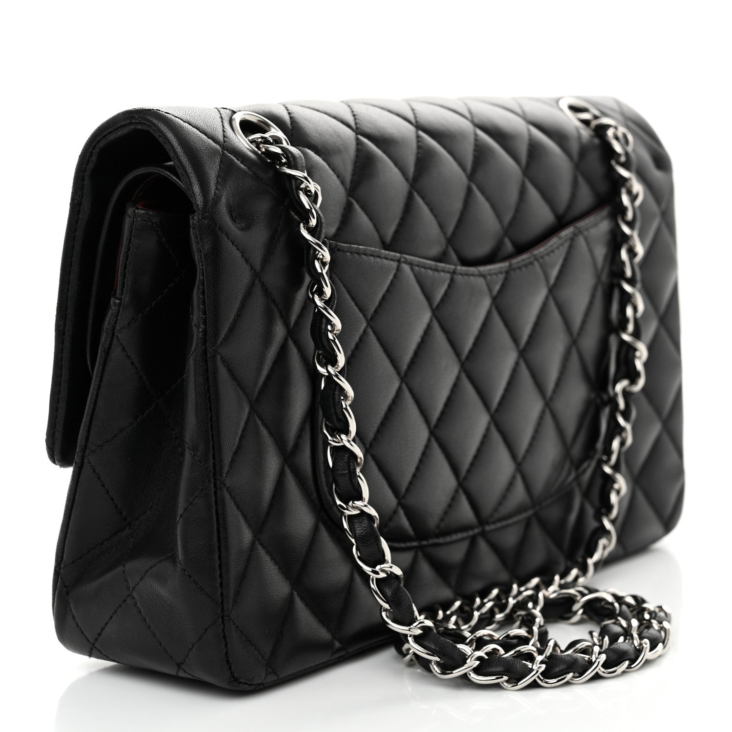 Chanel Lambskin Quilted Medium Double Flap Black 3 of 15