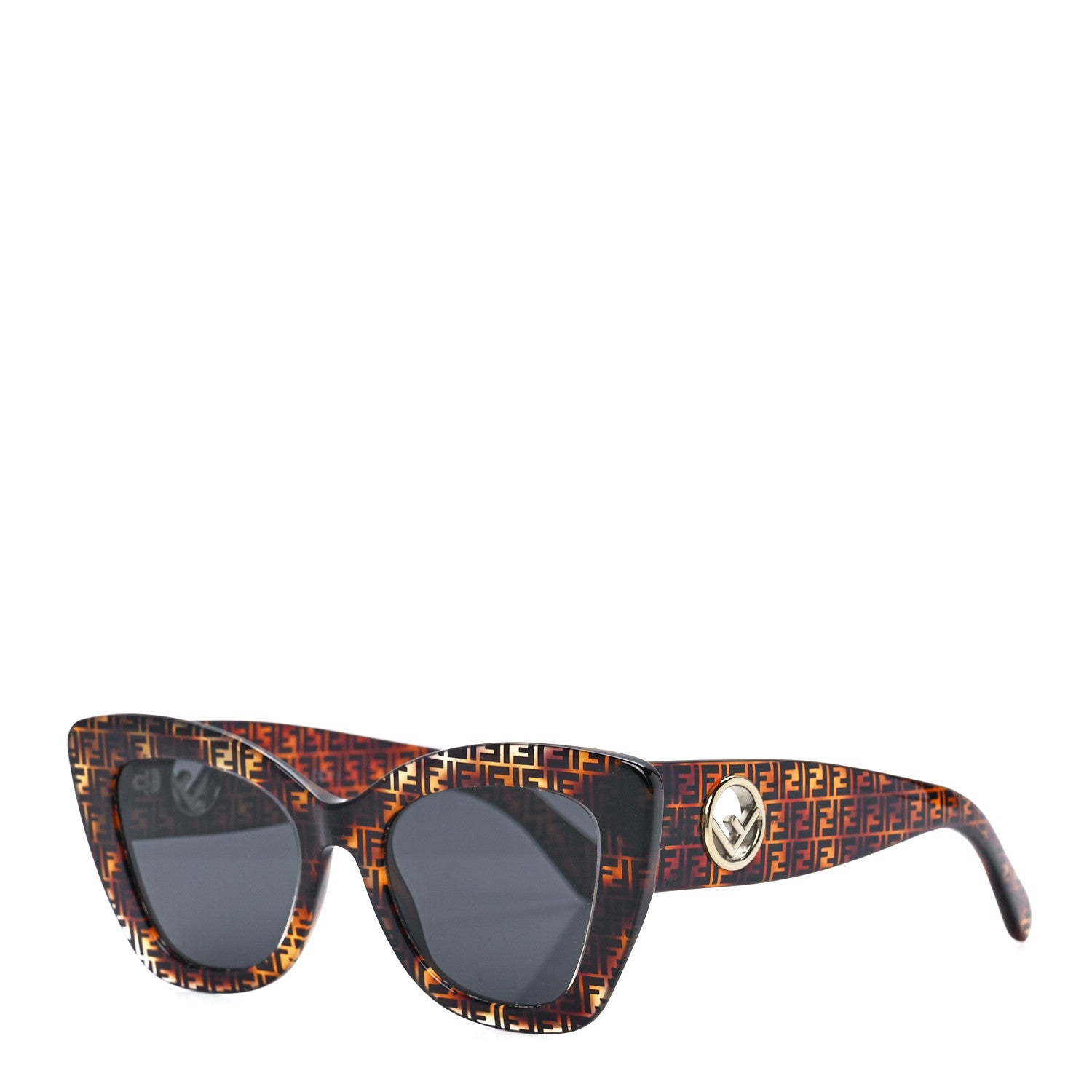Fendi Acetate F is Fendi FF 51mm Cat Eye Sunglasses 0327/S Tortoise Camouflage 1 of 7