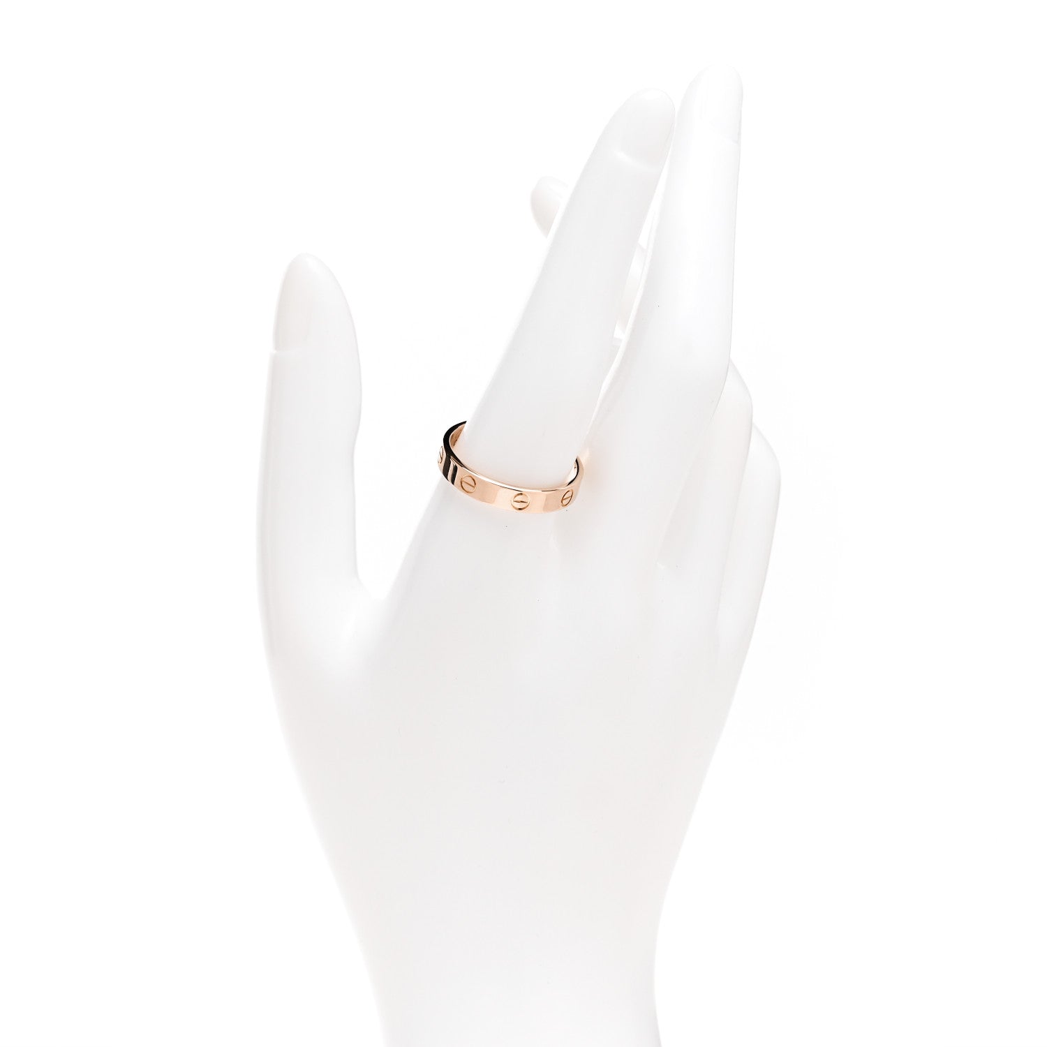 Cartier 18K Pink Gold 4mm LOVE Wedding Band Ring 61 9.5 2 of 4