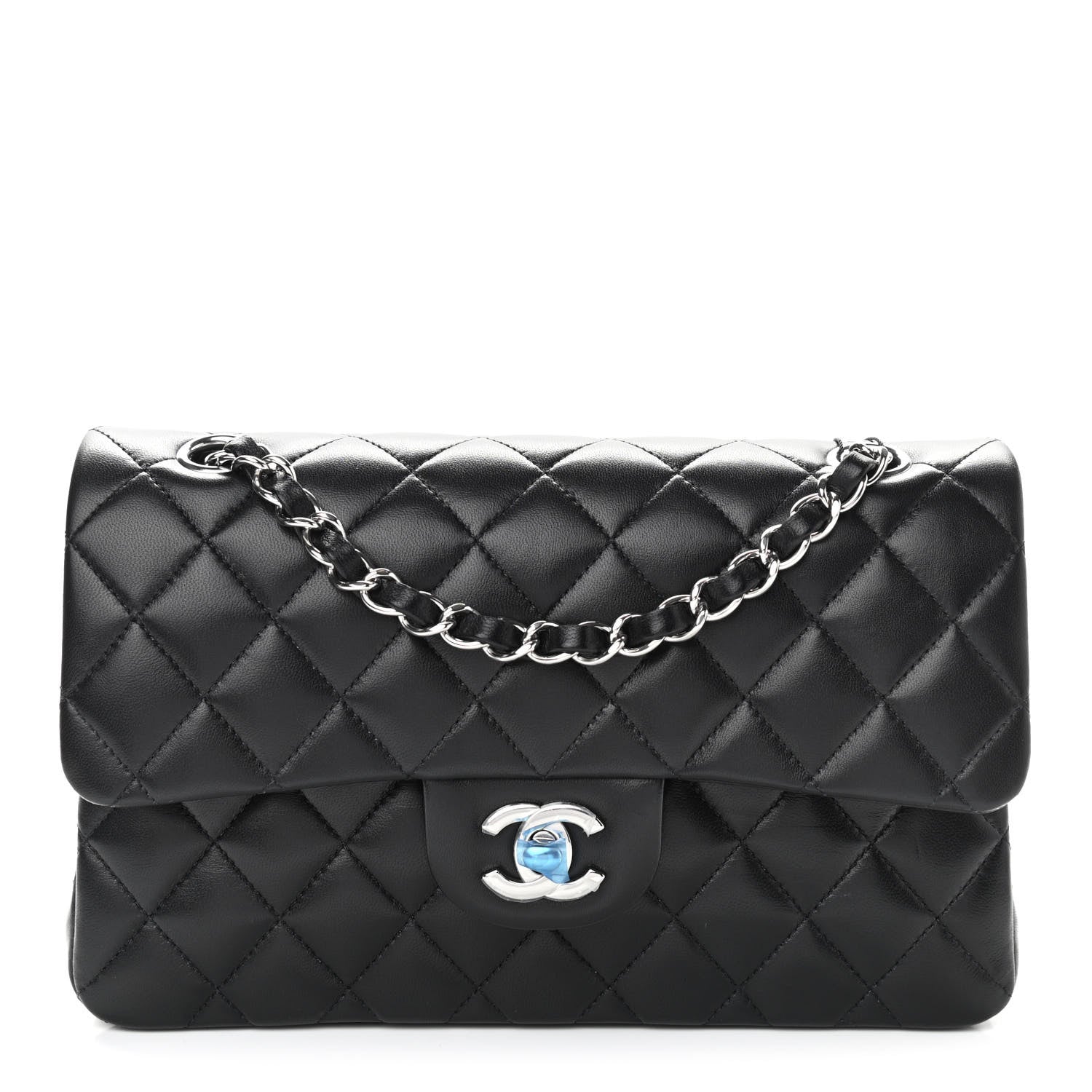 Chanel Lambskin Quilted Small Double Flap Black 1 of 14