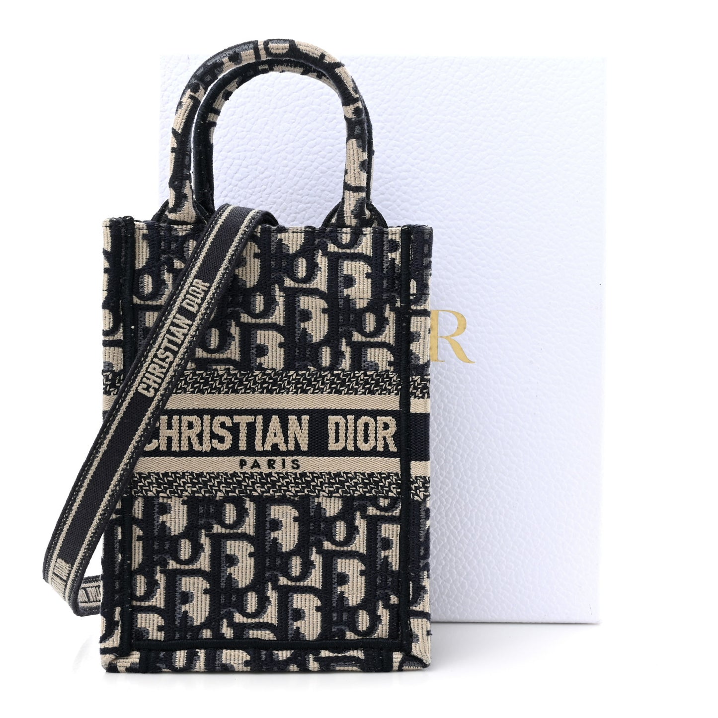 Oblique Mini Book Tote Phone Bag Blue