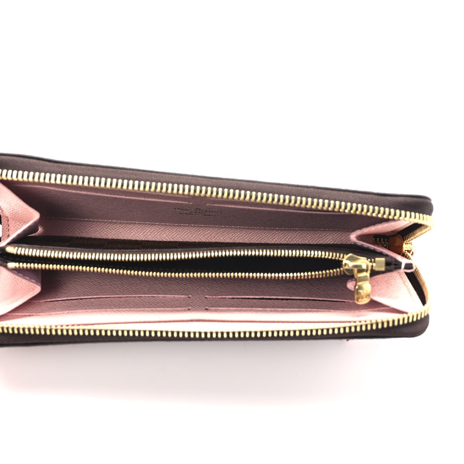 Louis Vuitton Damier Ebene Clemence Wallet Rose Ballerine 5 of 6