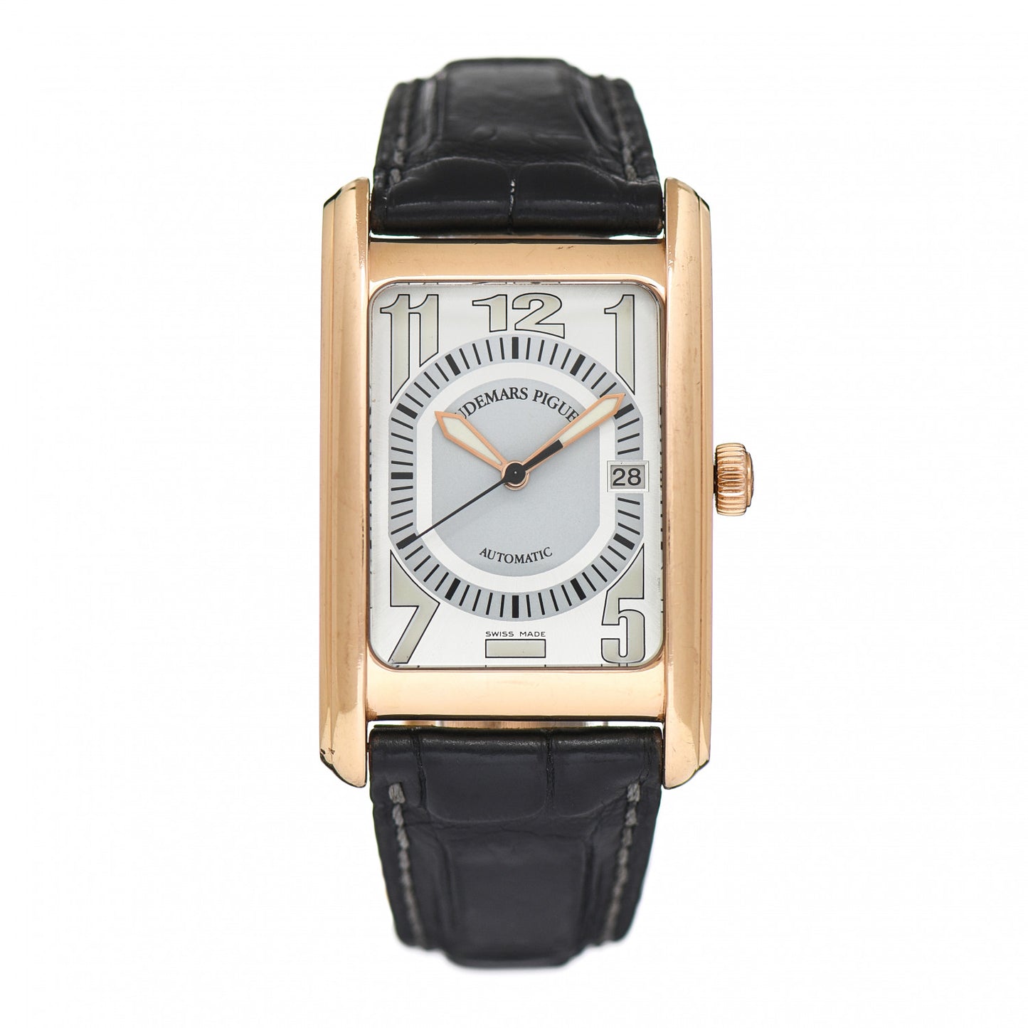 18K Rose Gold Alligator 29mm Edward Piguet Automatic Watch 15121OR.OO.A002CR.02