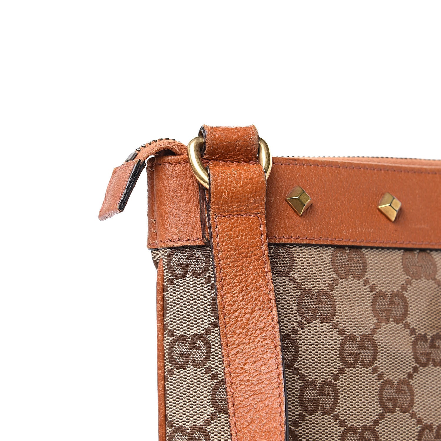 Gucci Monogram Studded Messenger Orange 10 of 16