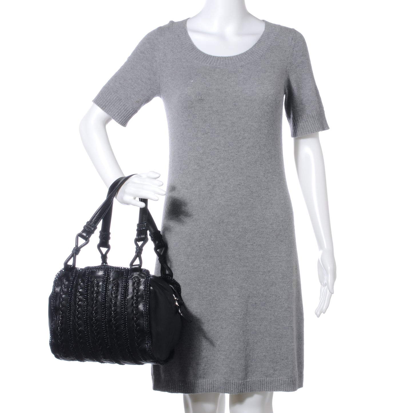 Nappa Crochet Raffia Bag Nero Black
