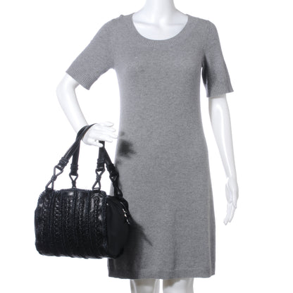 Bottega Veneta Nappa Crochet Raffia Bag Nero Black 2 of 8