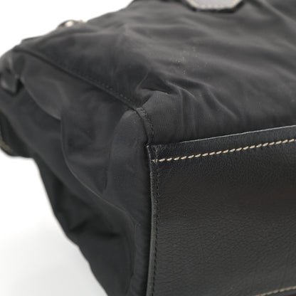 Prada Tessuto Nylon Vitello Foldover Pushlock Satchel Black 12 of 13