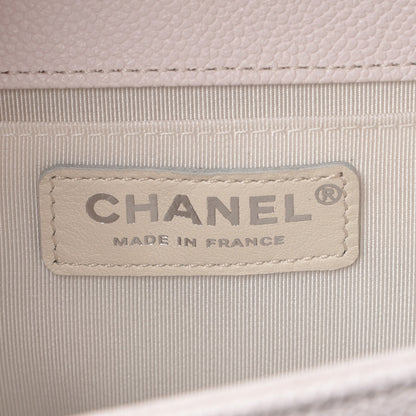 Chanel Caviar Quilted Medium Boy Flap White 7 of 9