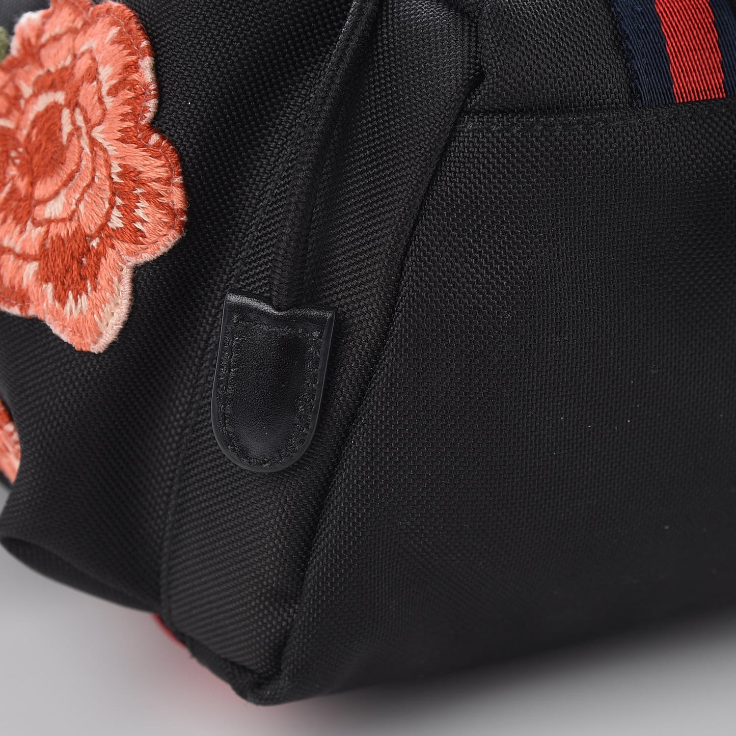 Techno Canvas Web L'Aveugle Par Amour Embroidered Double Buckle Backpack Black