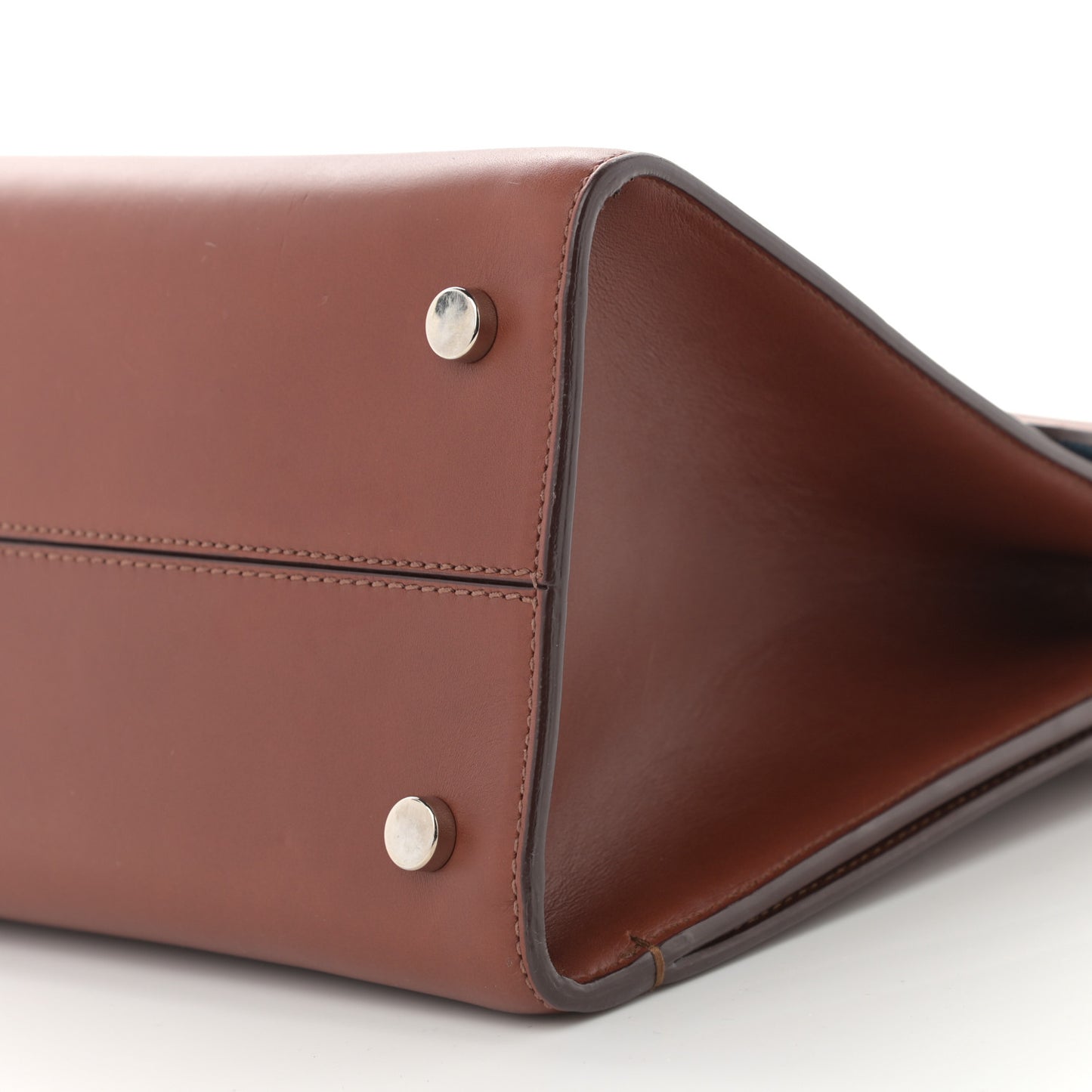 Smooth Calfskin Medium Diorever Flap Brown