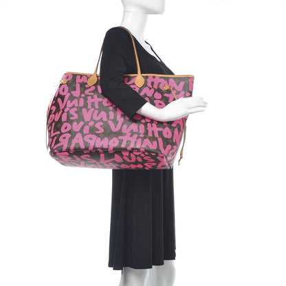 Louis Vuitton Monogram Graffiti Neverfull GM Fuchsia 2 of 13