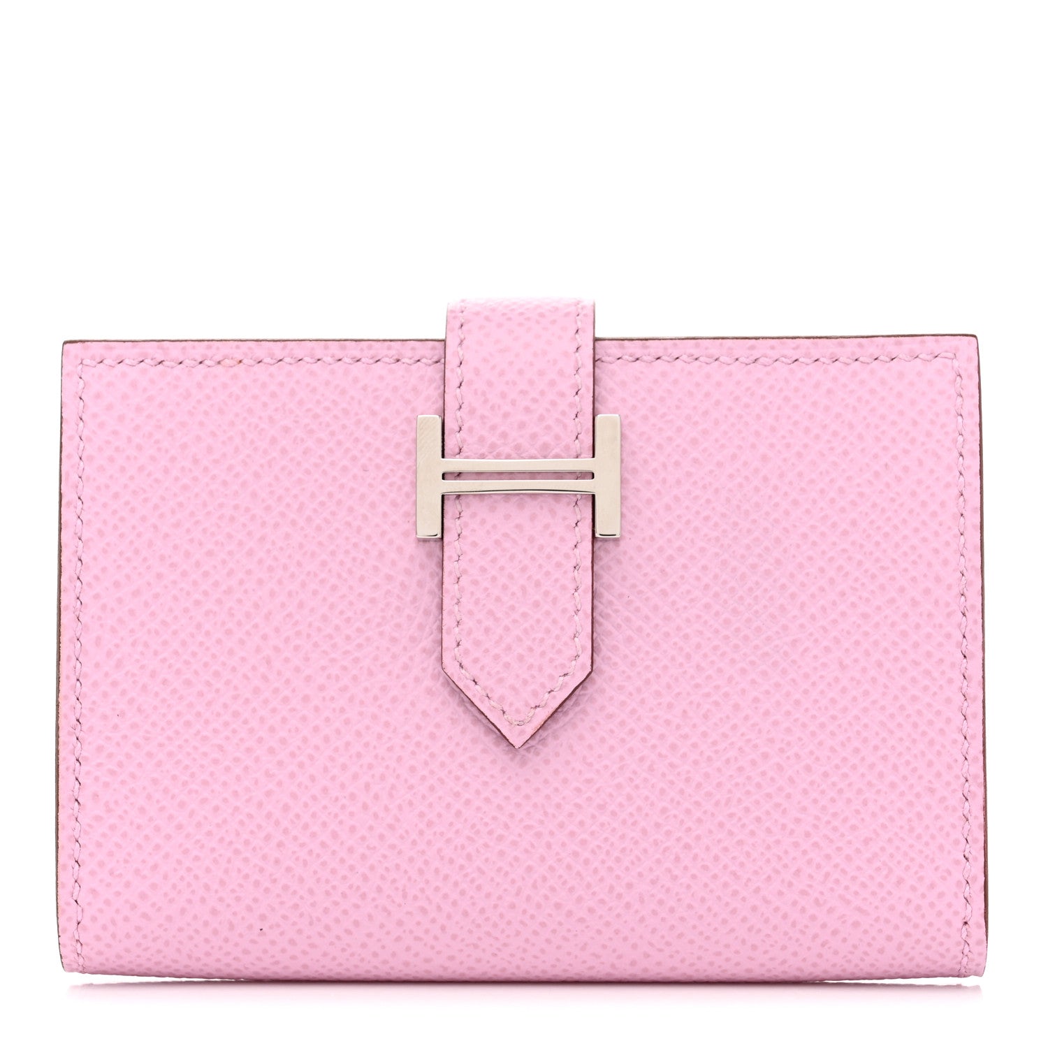 Hermes Epsom Bearn Card Holder Wallet Mauve Sylvestre 1 of 8