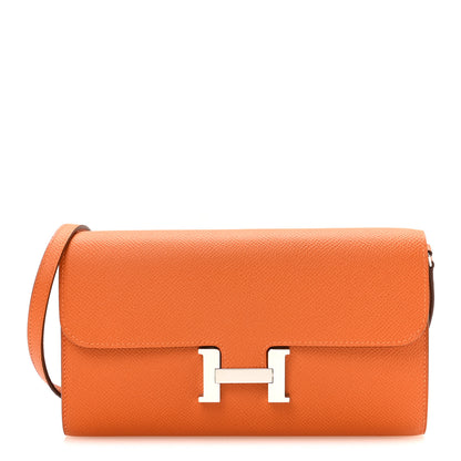 Hermes Epsom Constance Long Wallet To Go Wallet Orange 1 of 11