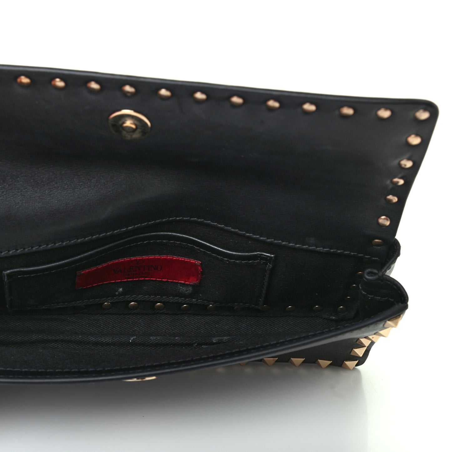 Nappa Rockstud Bangle Clutch Black