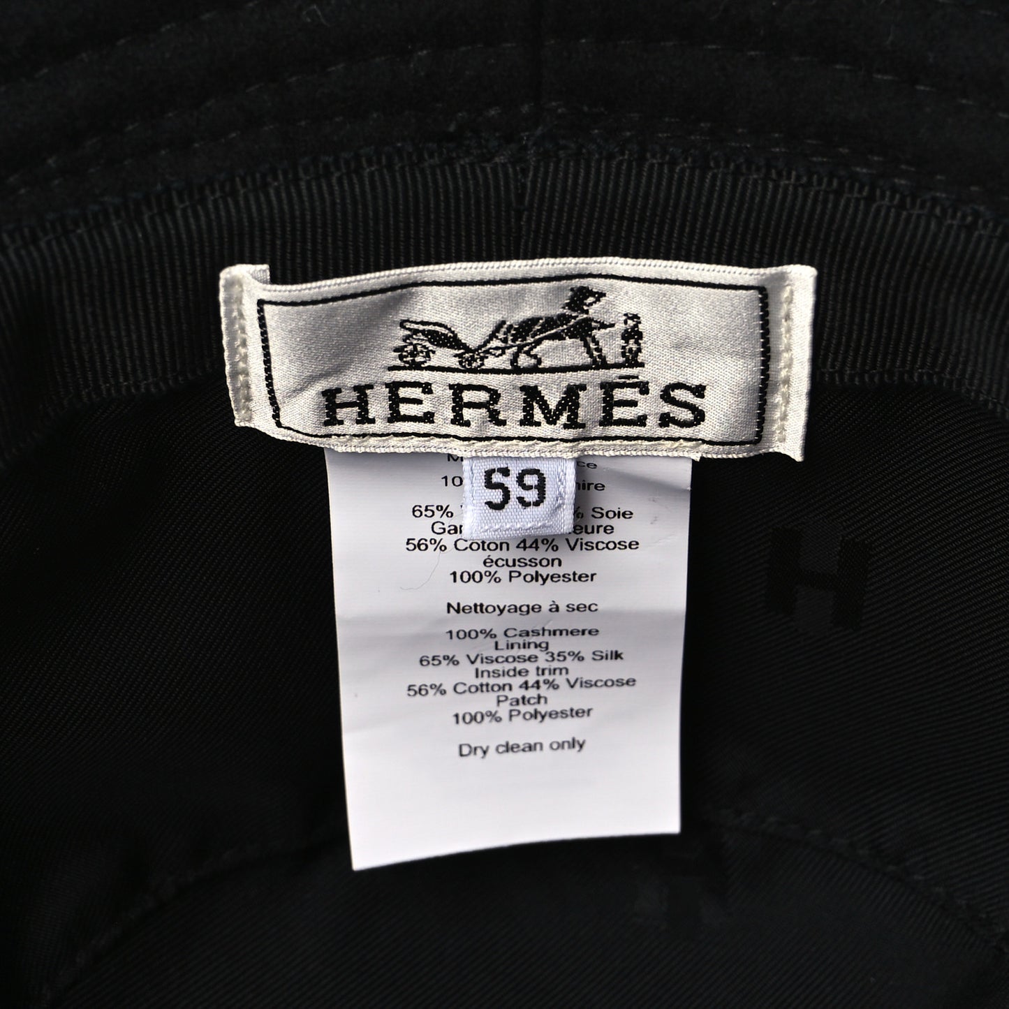 Cashmere Calvi Bucket Hat 59 Black