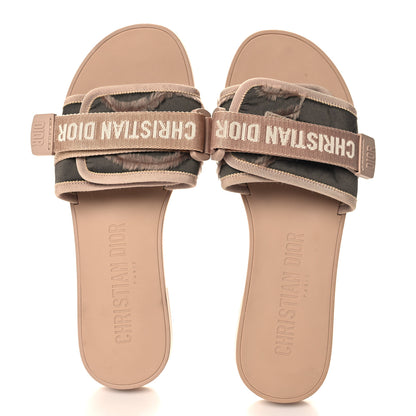 Christian Dior Canvas Nylon Camouflage Dior(e)volution Mule Slide Sandals 39 Nude 2 of 9