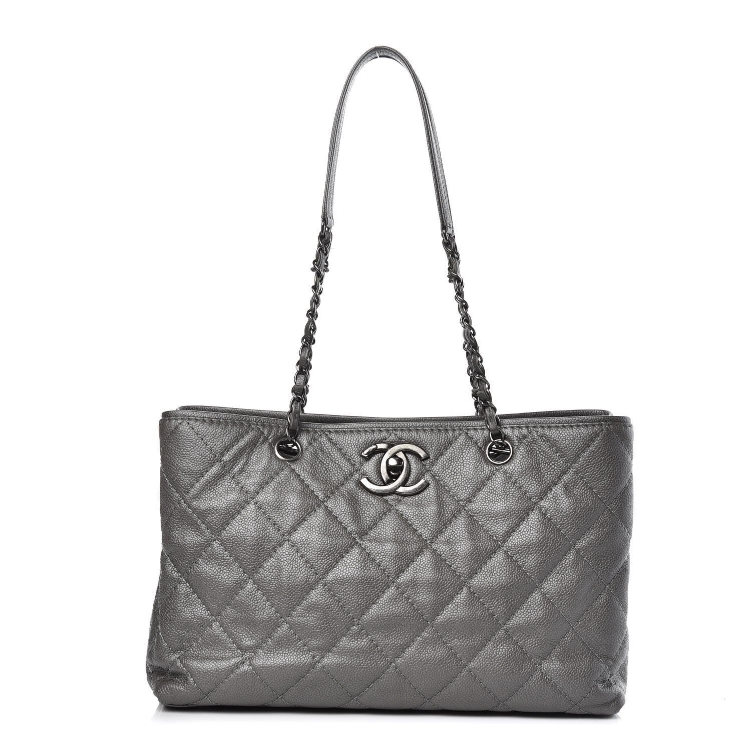 Chanel Caviar Medium Be Caviar Tote Silver 1 of 9