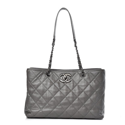 Chanel Caviar Medium Be Caviar Tote Silver 1 of 9