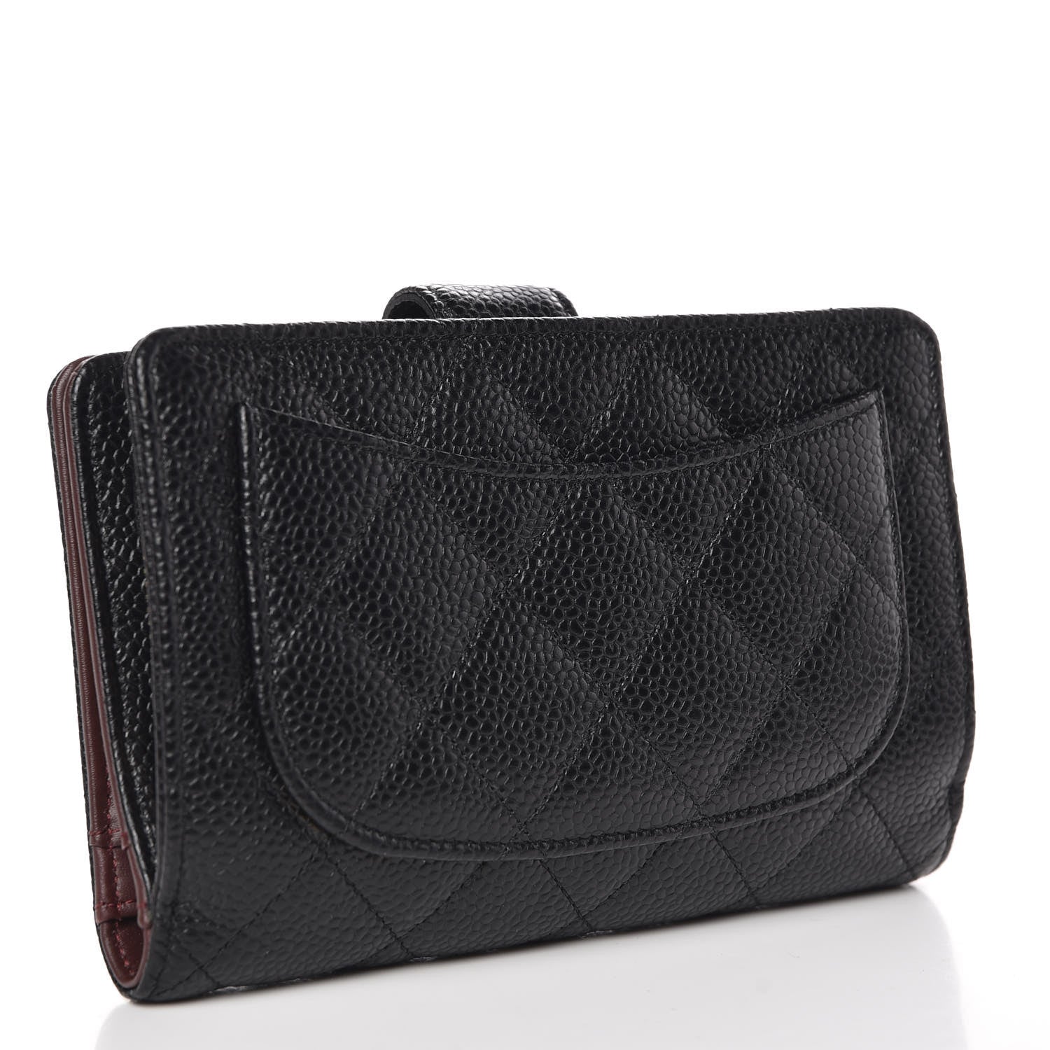 Chanel Caviar Quilted Zipped Pocket Wallet Black 3 of 10
