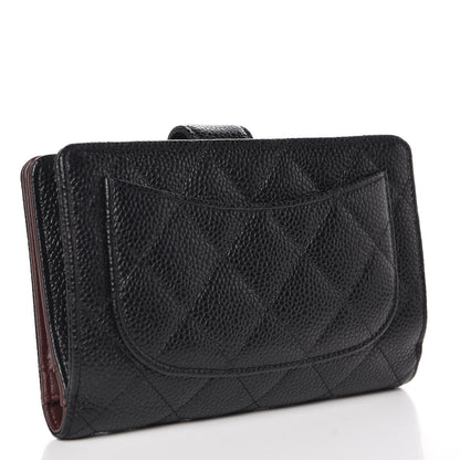 Chanel Caviar Quilted Zipped Pocket Wallet Black 3 of 10