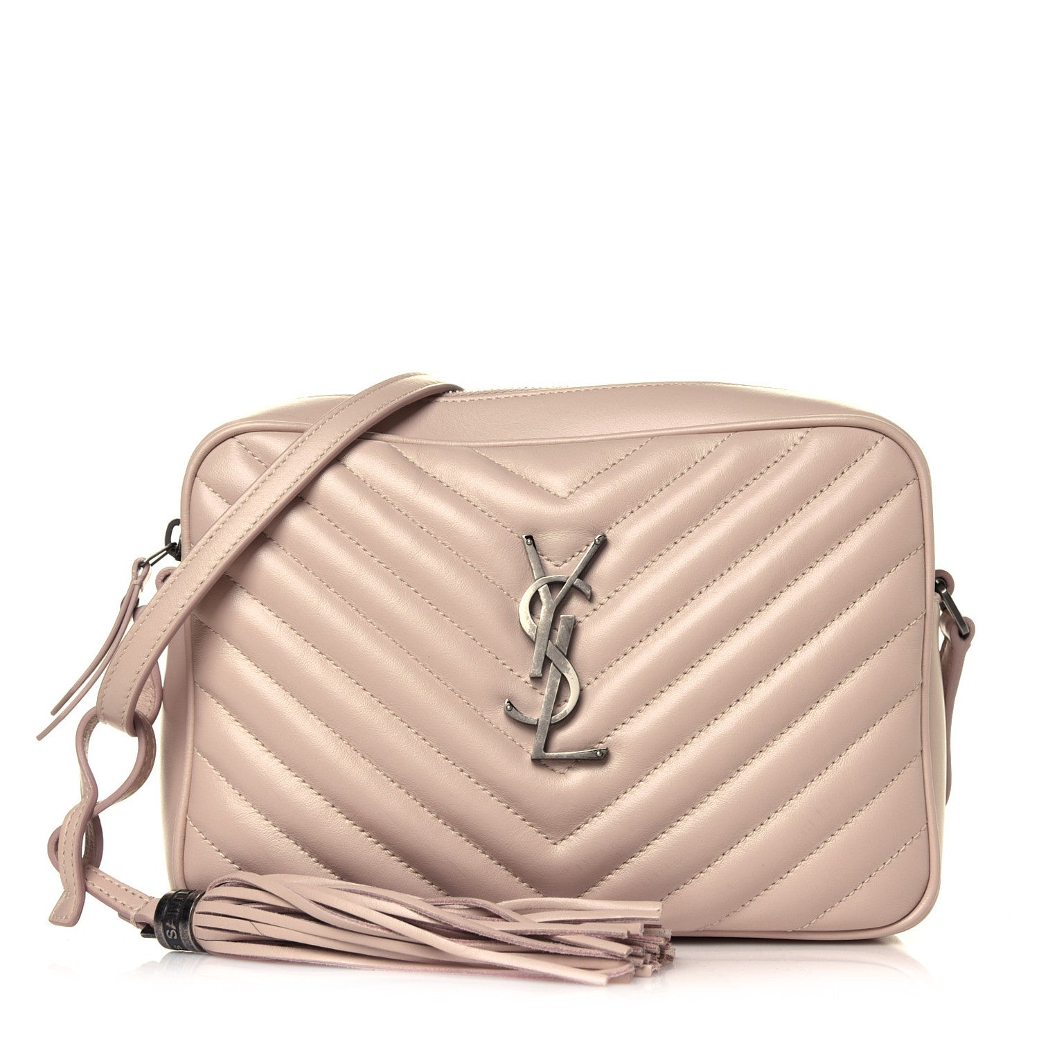 Saint Laurent Calfskin Matelasse Monogram Lou Camera Bag Nude Powder 1 of 9