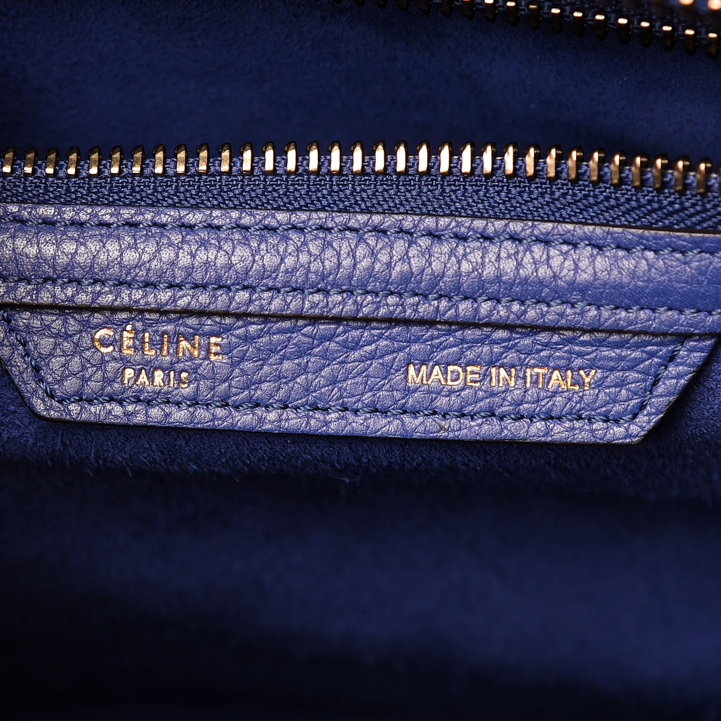 Drummed Calfskin Micro Luggage Indigo
