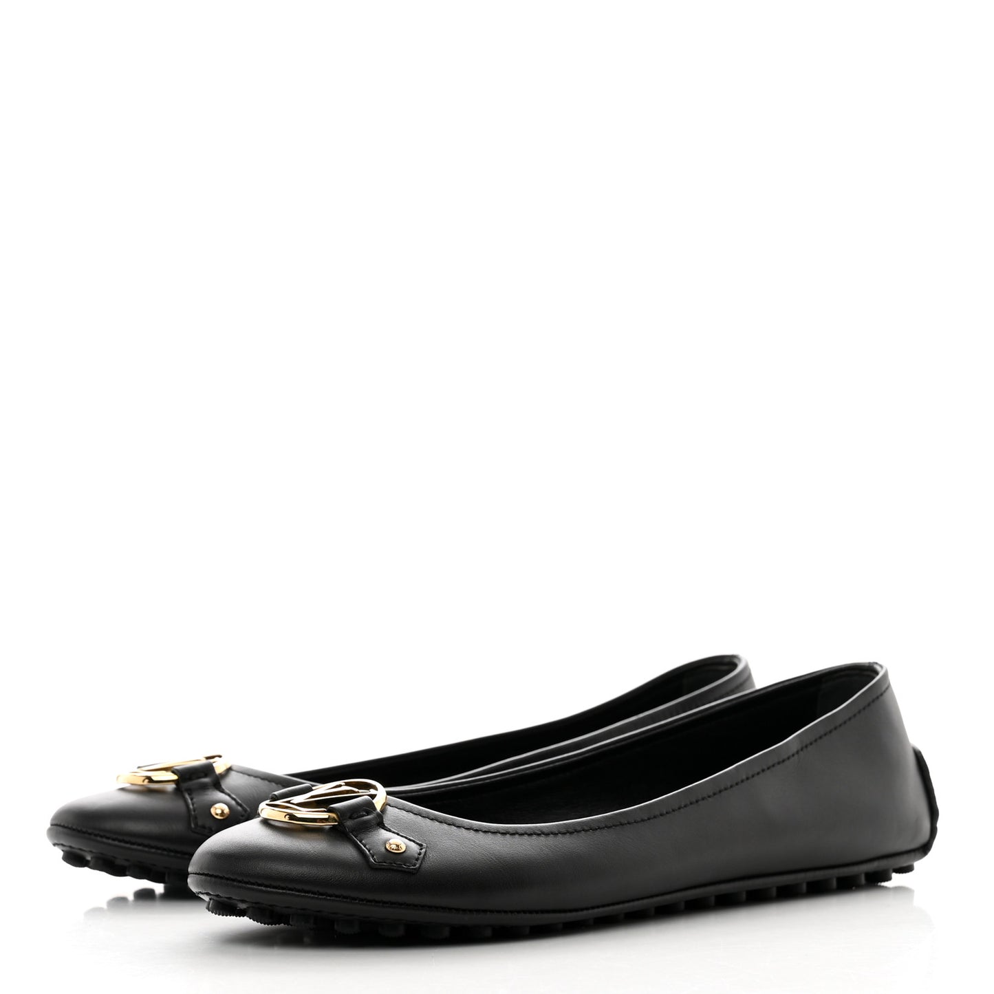 Calf Oxford Ballerina Flats 36 Black